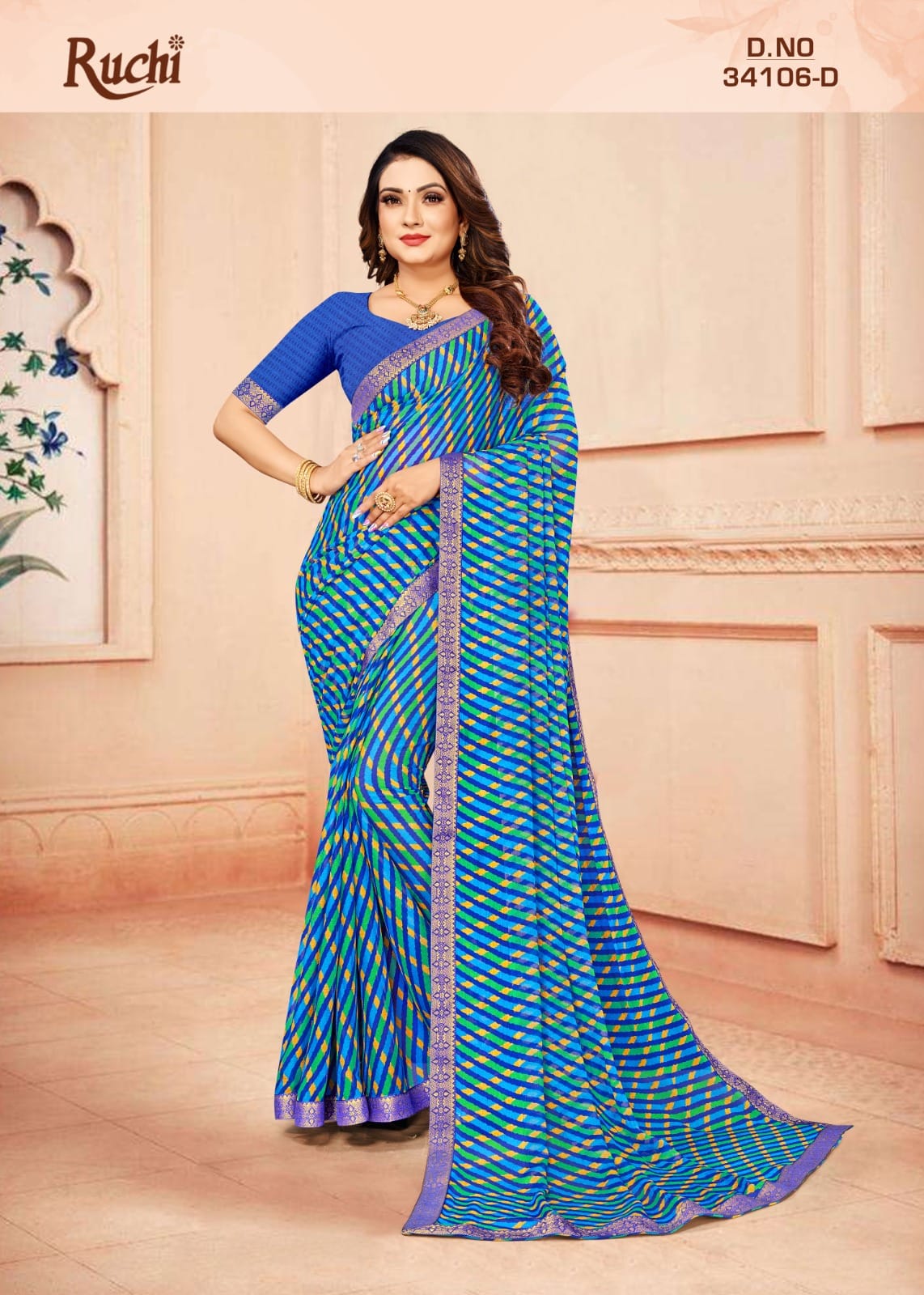 Simayaa Lehriya 106 Chiffon Printed Sarees Wholesale Price In Surat